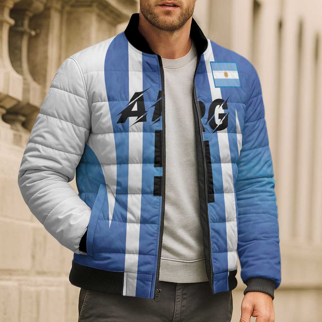 Custom Argentina Volleyball Bomber Puffer Jacket Sport Wings Style