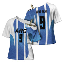 Custom Argentina Volleyball Cross Shoulder Shirt Sport Wings Style