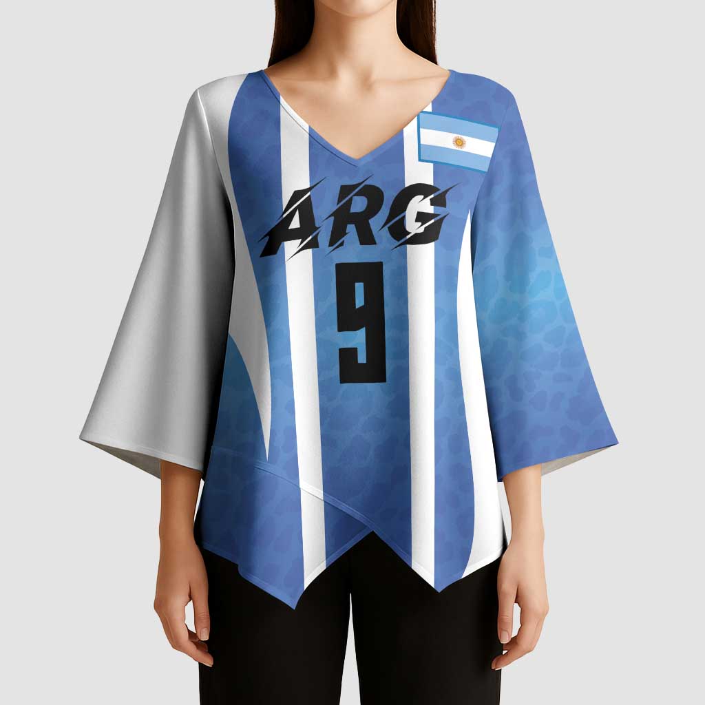 Custom Argentina Volleyball Kimono Sleeve Blouse Sport Wings Style