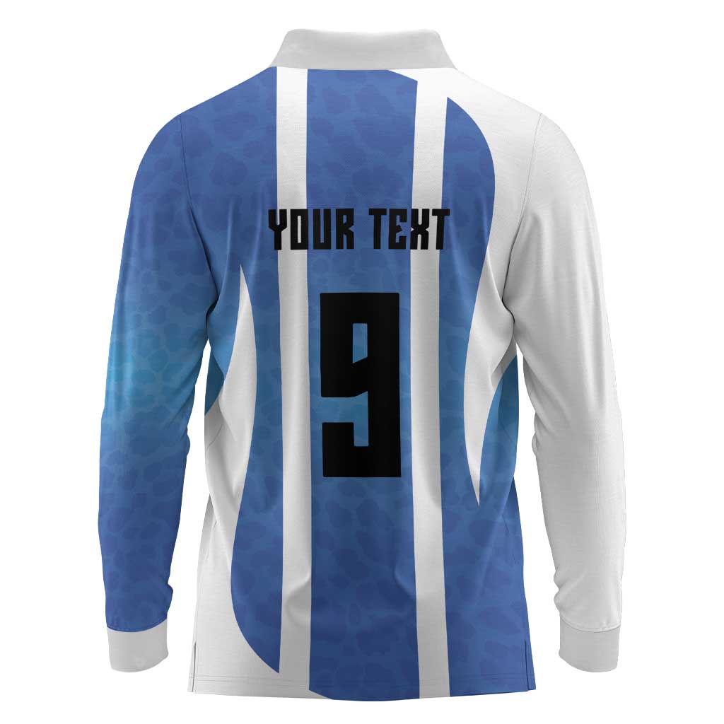 Custom Argentina Volleyball Long Sleeve Polo Shirt Sport Wings Style