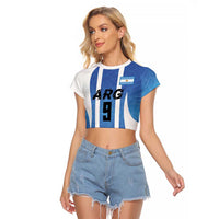 Custom Argentina Volleyball Raglan Cropped T Shirt Sport Wings Style