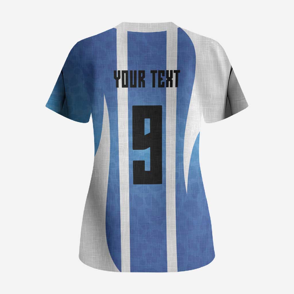Custom Argentina Volleyball Scrub Top Sport Wings Style