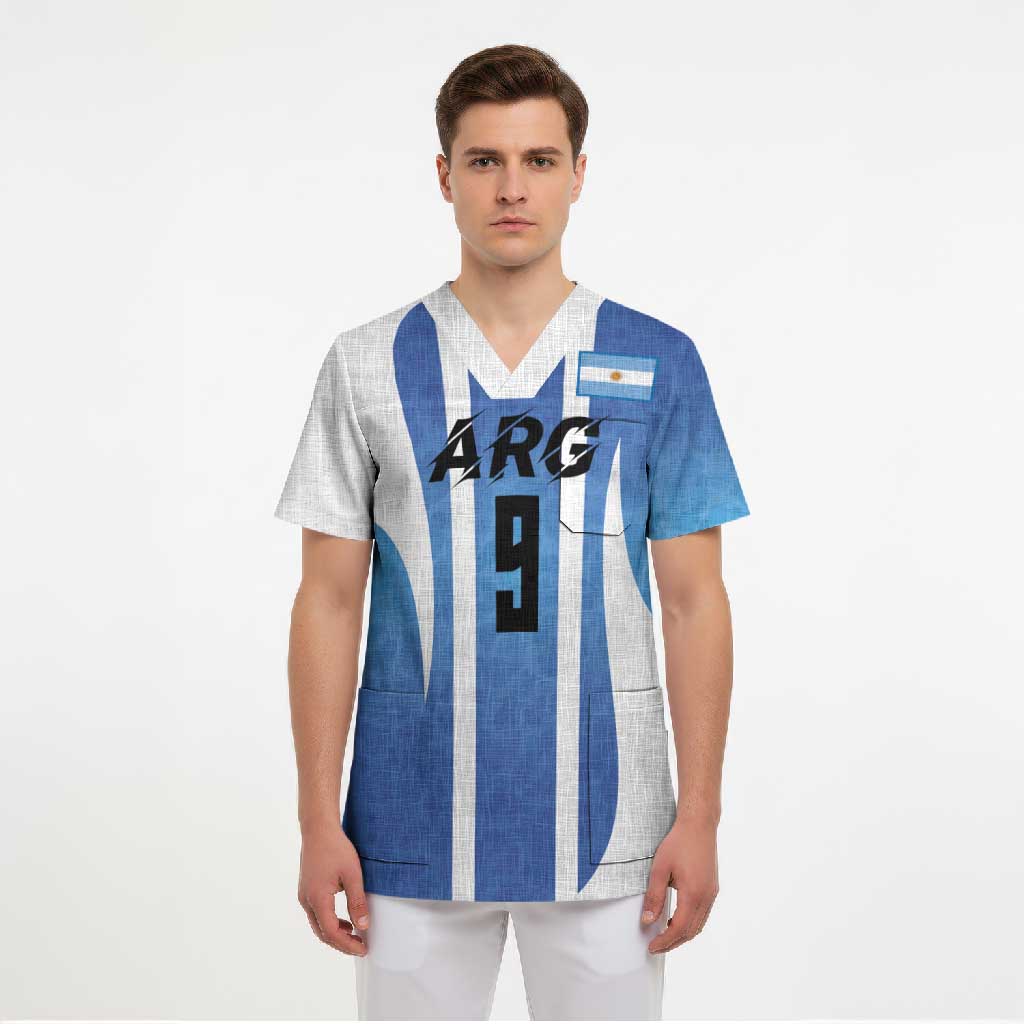 Custom Argentina Volleyball Scrub Top Sport Wings Style