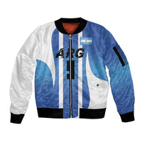 Custom Argentina Volleyball Sleeve Zip Bomber Jacket Sport Wings Style