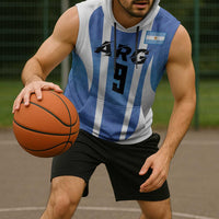 Custom Argentina Volleyball Sleeveless Hoodie Sport Wings Style