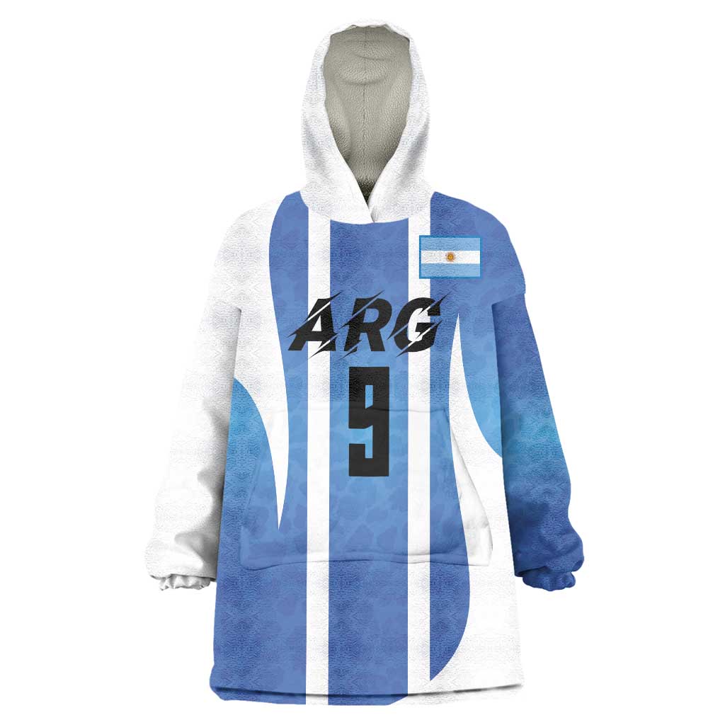 Custom Argentina Volleyball Wearable Blanket Hoodie Sport Wings Style