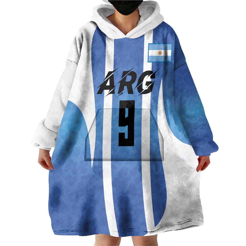 Custom Argentina Volleyball Wearable Blanket Hoodie Sport Wings Style