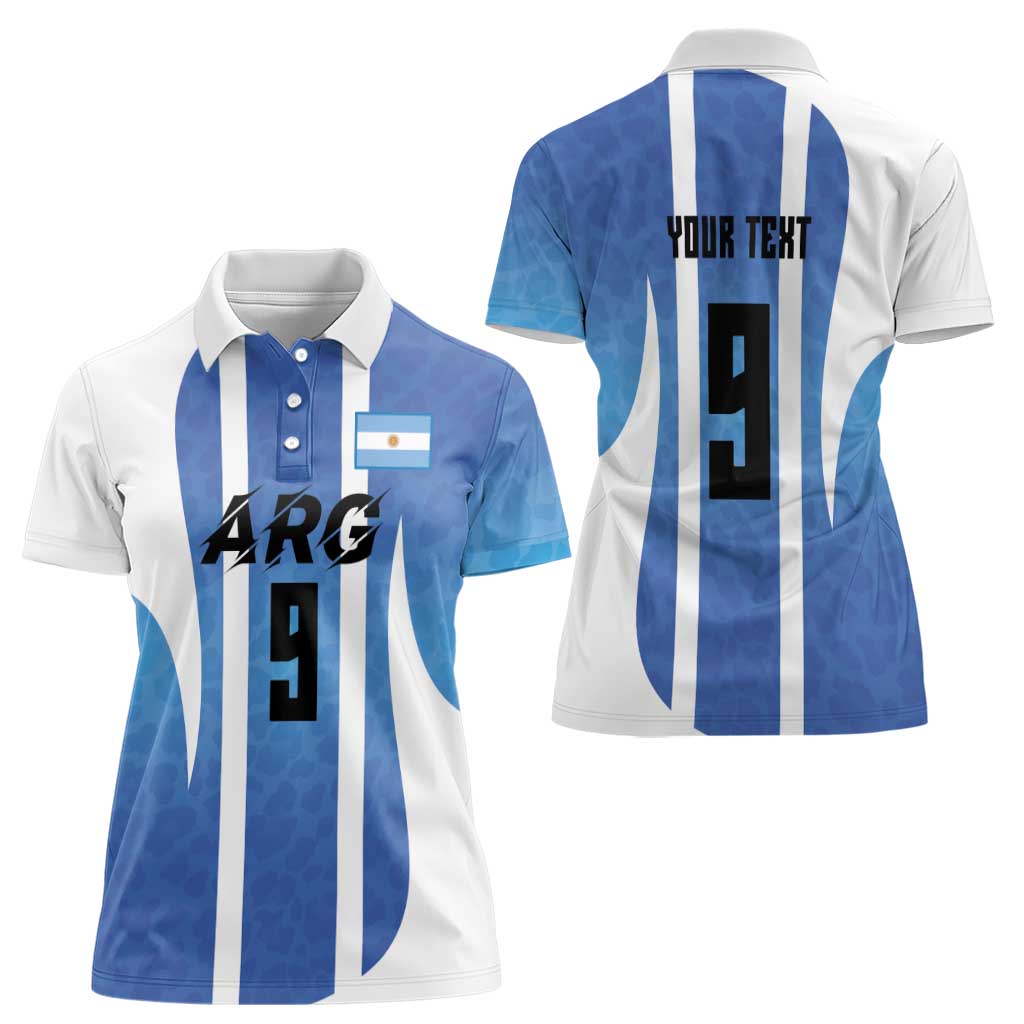 Custom Argentina Volleyball Women Polo Shirt Sport Wings Style