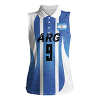 Custom Argentina Volleyball Women Sleeveless Polo Shirt Sport Wings Style