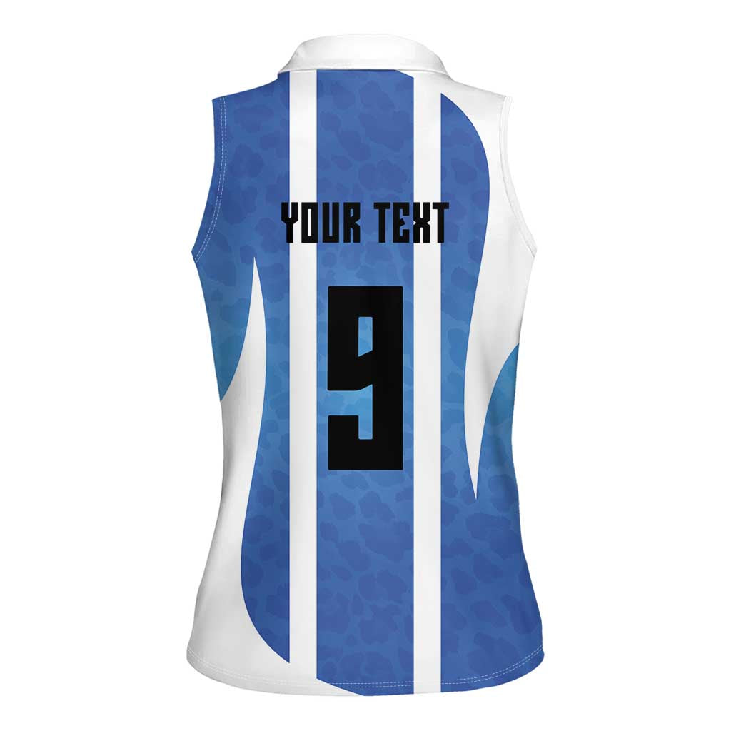 Custom Argentina Volleyball Women Sleeveless Polo Shirt Sport Wings Style
