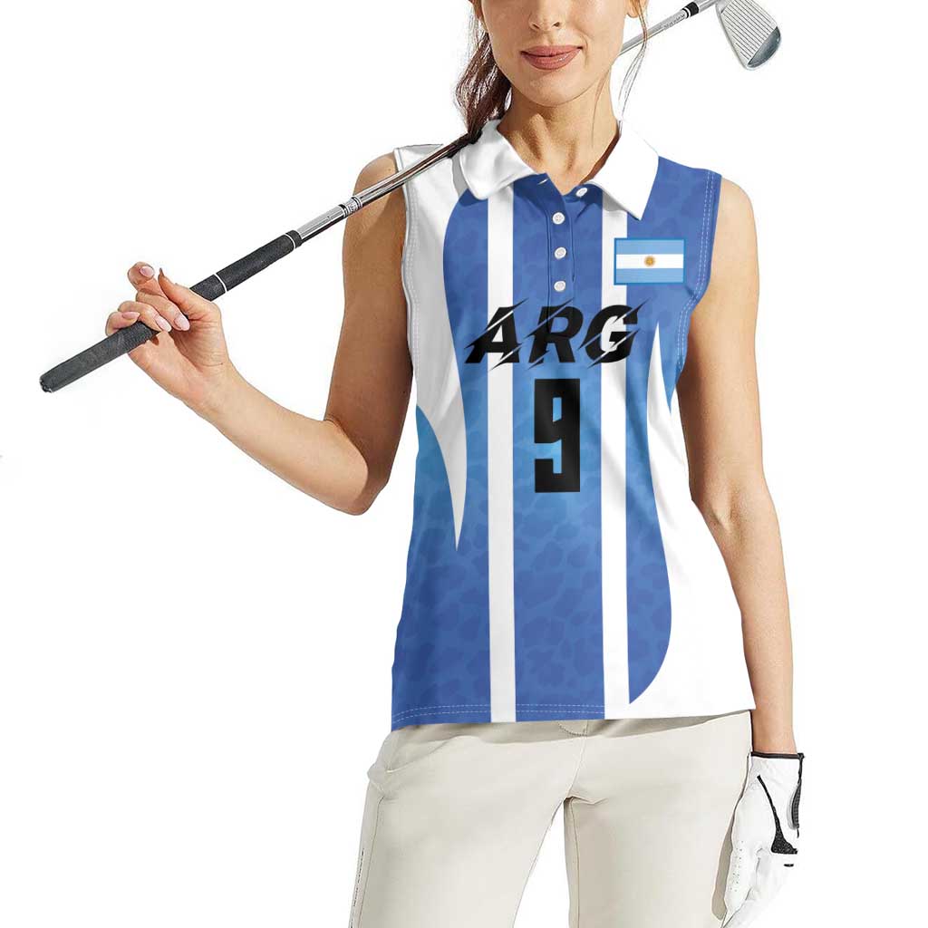 Custom Argentina Volleyball Women Sleeveless Polo Shirt Sport Wings Style