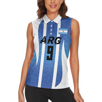 Custom Argentina Volleyball Women Sleeveless Polo Shirt Sport Wings Style