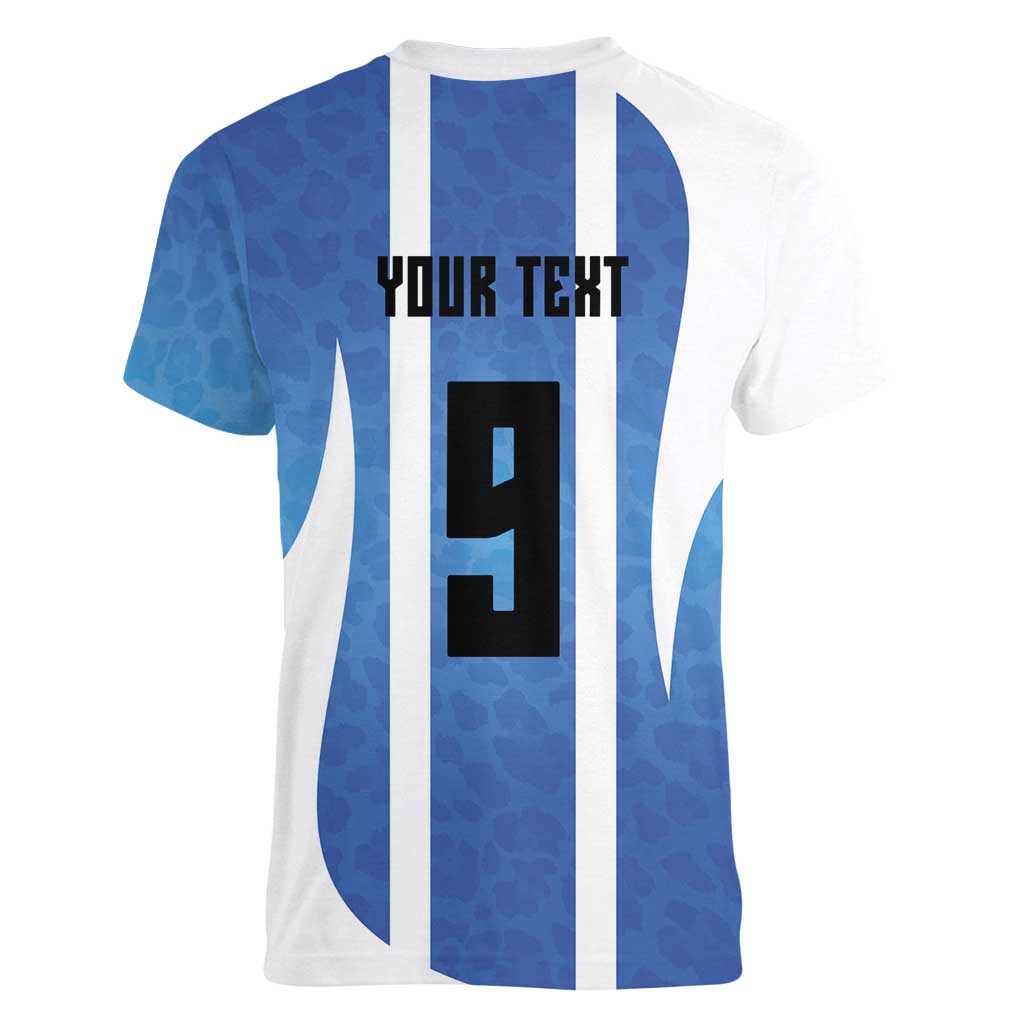 Custom Argentina Volleyball Women V-Neck T-Shirt Sport Wings Style