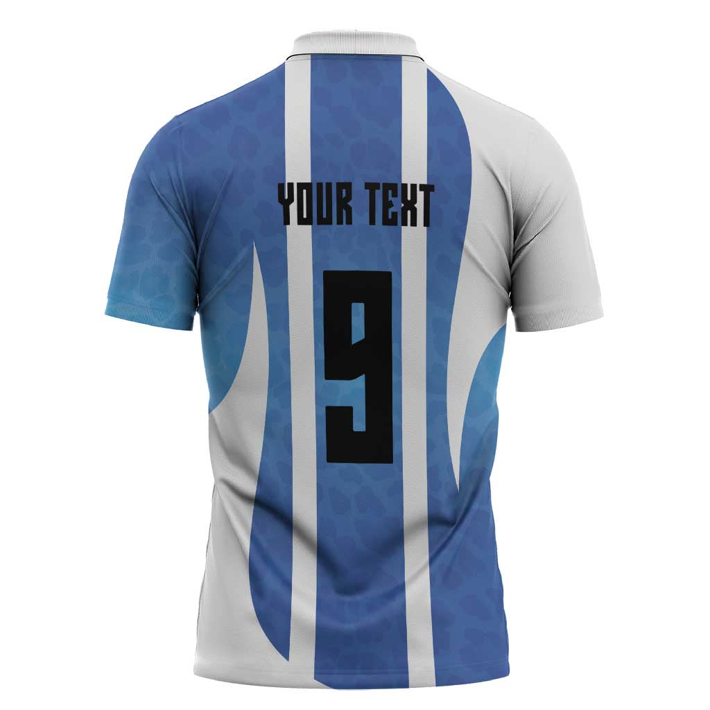 Custom Argentina Volleyball Zipper Polo Shirt Sport Wings Style