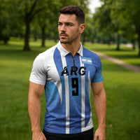 Custom Argentina Volleyball Zipper Polo Shirt Sport Wings Style