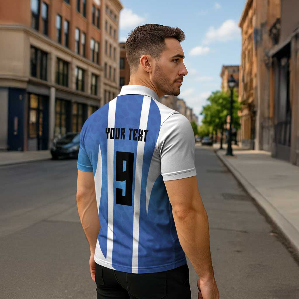 Custom Argentina Volleyball Zipper Polo Shirt Sport Wings Style