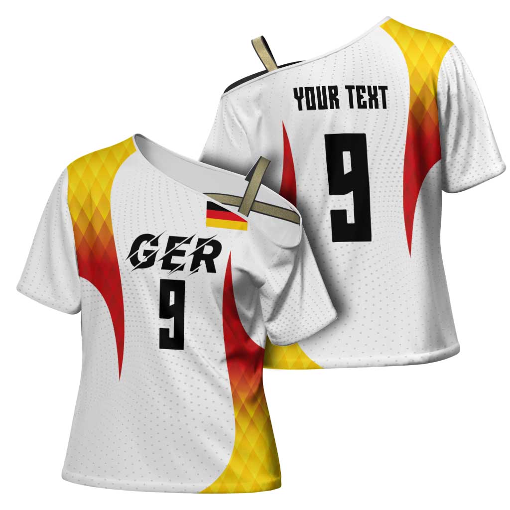 Custom Germany Volleyball Cross Shoulder Shirt Sport Wings Style