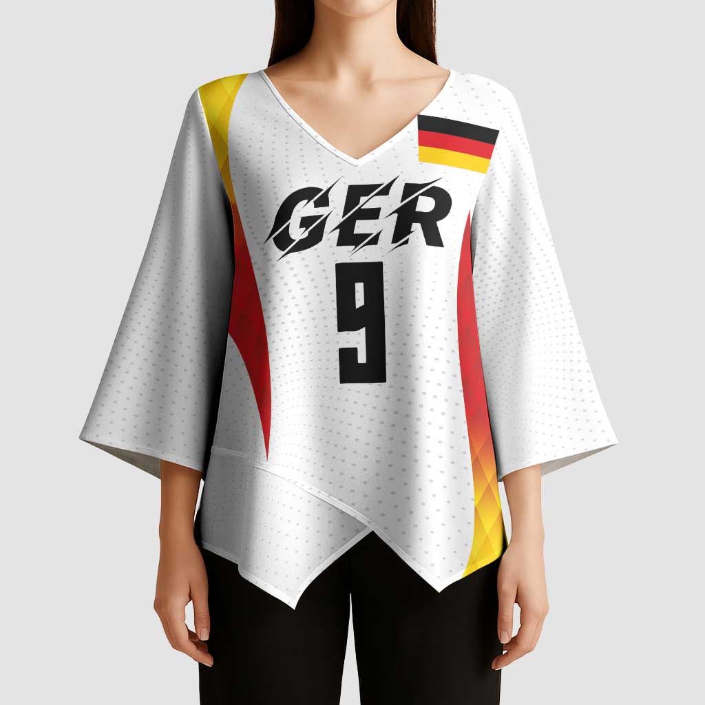 Custom Germany Volleyball Kimono Sleeve Blouse Sport Wings Style