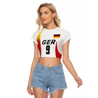 Custom Germany Volleyball Raglan Cropped T Shirt Sport Wings Style