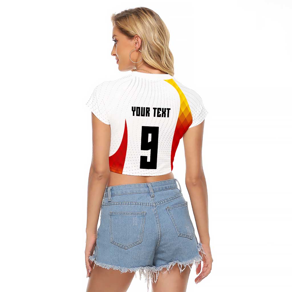 Custom Germany Volleyball Raglan Cropped T Shirt Sport Wings Style
