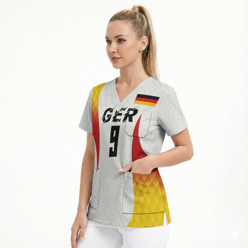 Custom Germany Volleyball Scrub Top Sport Wings Style