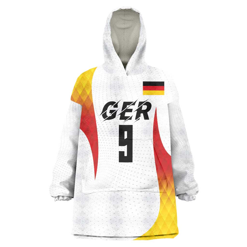 Custom Germany Volleyball Wearable Blanket Hoodie Sport Wings Style