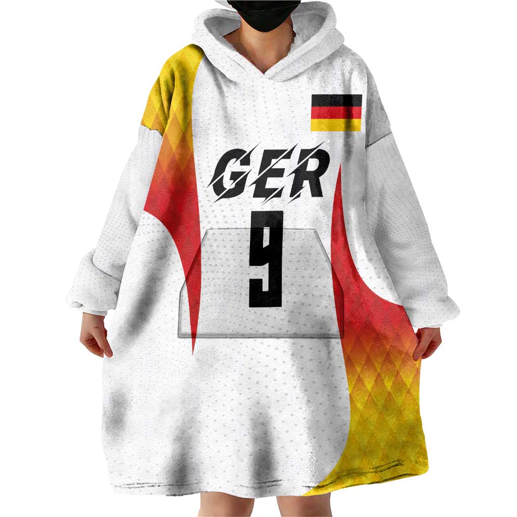 Custom Germany Volleyball Wearable Blanket Hoodie Sport Wings Style