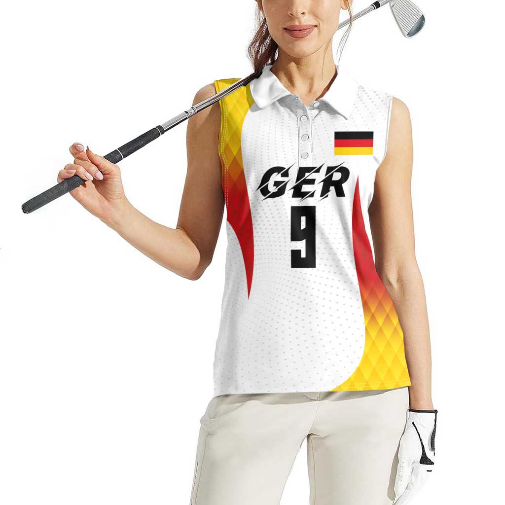 Custom Germany Volleyball Women Sleeveless Polo Shirt Sport Wings Style