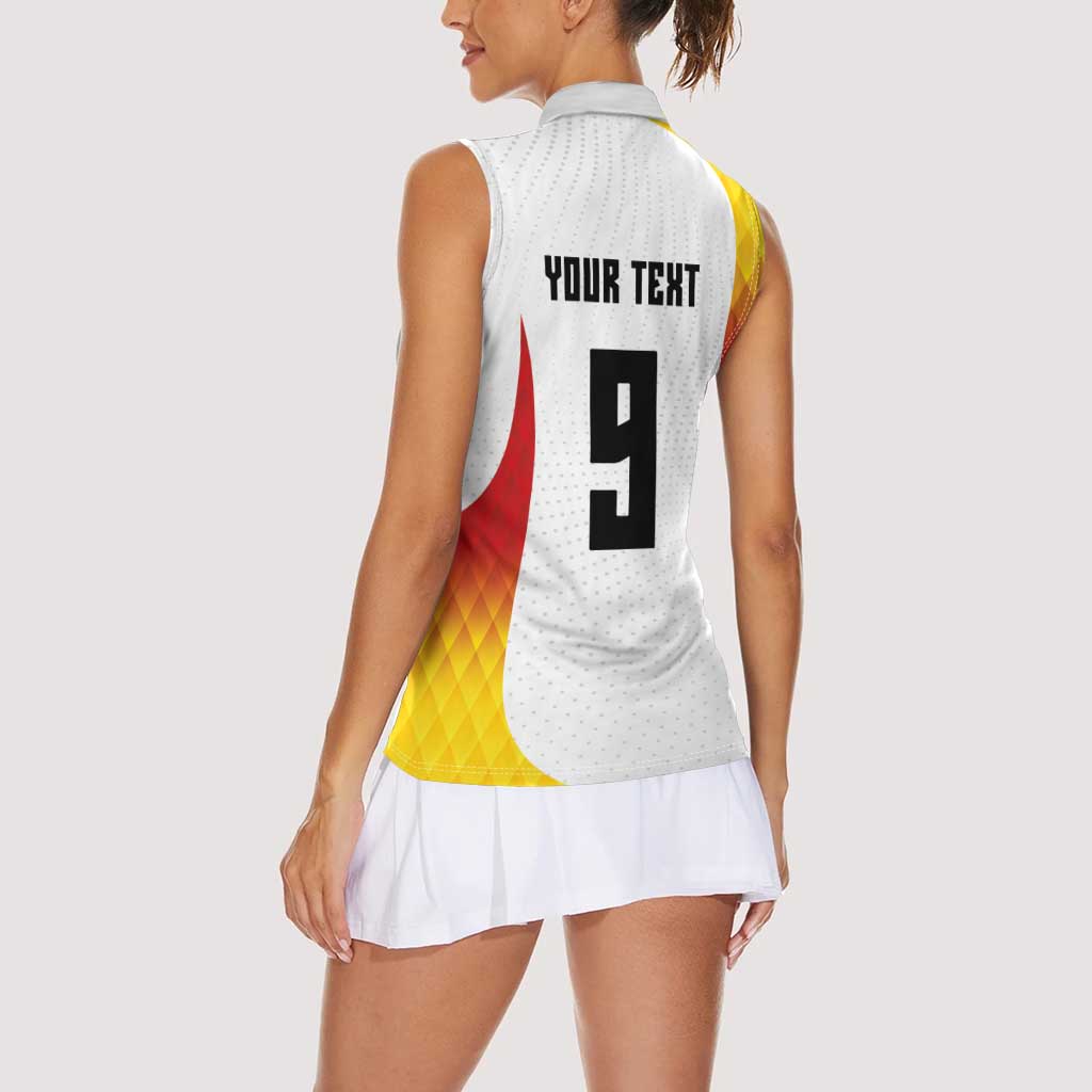 Custom Germany Volleyball Women Sleeveless Polo Shirt Sport Wings Style