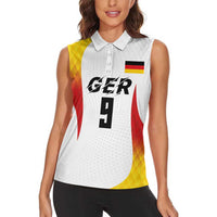 Custom Germany Volleyball Women Sleeveless Polo Shirt Sport Wings Style