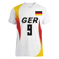Custom Germany Volleyball Women V-Neck T-Shirt Sport Wings Style