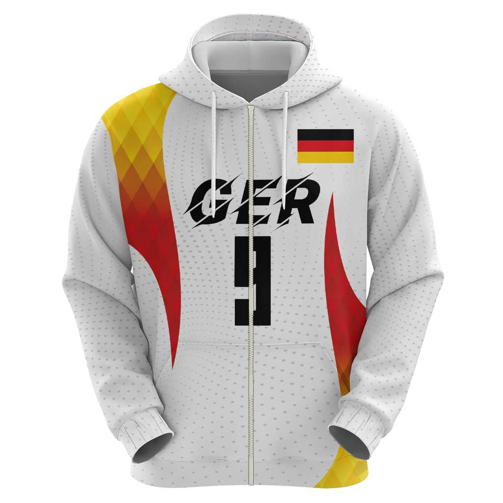 Custom Germany Volleyball Zip Hoodie Sport Wings Style