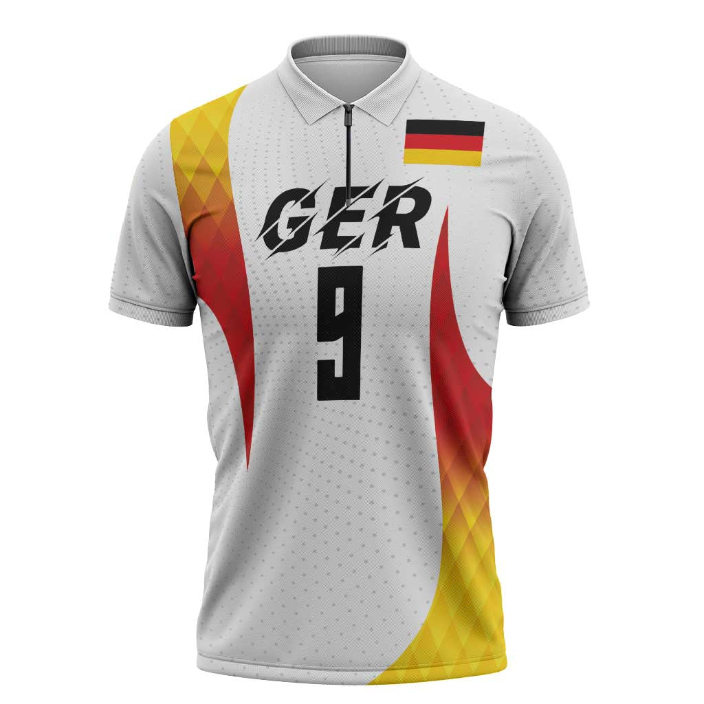 Custom Germany Volleyball Zipper Polo Shirt Sport Wings Style