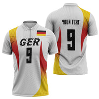 Custom Germany Volleyball Zipper Polo Shirt Sport Wings Style