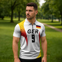 Custom Germany Volleyball Zipper Polo Shirt Sport Wings Style