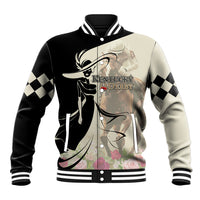 Kentucky Racing Horses Derby Hat Girl Baseball Jacket Beige Color - Wonder Print Shop