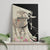 Kentucky Racing Horses Derby Hat Girl Canvas Wall Art Beige Color - Wonder Print Shop