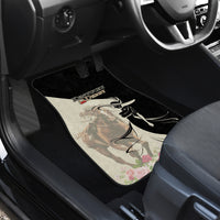 Kentucky Racing Horses Derby Hat Girl Car Mats Beige Color - Wonder Print Shop