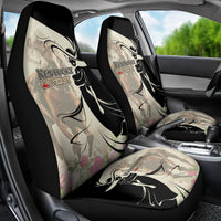 Kentucky Racing Horses Derby Hat Girl Car Seat Cover Beige Color - Wonder Print Shop