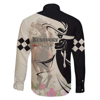 Kentucky Racing Horses Derby Hat Girl Family Matching Off The Shoulder Long Sleeve Dress and Hawaiian Shirt Beige Color - Wonder Print Shop