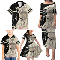 Kentucky Racing Horses Derby Hat Girl Family Matching Puletasi and Hawaiian Shirt Beige Color - Wonder Print Shop