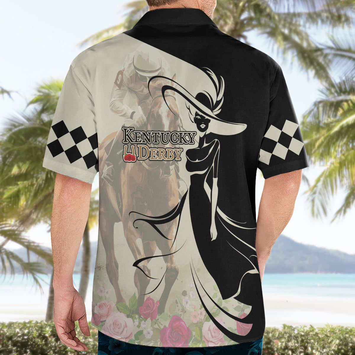 Kentucky Racing Horses Derby Hat Girl Hawaiian Shirt Beige Color - Wonder Print Shop