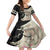 Kentucky Racing Horses Derby Hat Girl Kid Short Sleeve Dress Beige Color - Wonder Print Shop