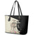 Kentucky Racing Horses Derby Hat Girl Leather Tote Bag Beige Color - Wonder Print Shop