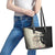 Kentucky Racing Horses Derby Hat Girl Leather Tote Bag Beige Color - Wonder Print Shop