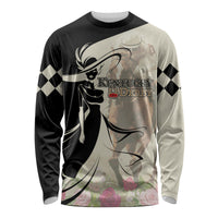 Kentucky Racing Horses Derby Hat Girl Long Sleeve Shirt Beige Color - Wonder Print Shop