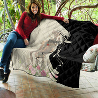 Kentucky Racing Horses Derby Hat Girl Quilt Beige Color - Wonder Print Shop