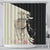 Kentucky Racing Horses Derby Hat Girl Shower Curtain Beige Color