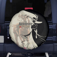 Kentucky Racing Horses Derby Hat Girl Spare Tire Cover Beige Color - Wonder Print Shop