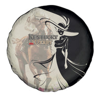 Kentucky Racing Horses Derby Hat Girl Spare Tire Cover Beige Color - Wonder Print Shop